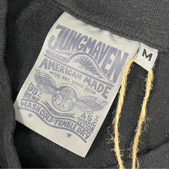 Jungmaven California Pullover Lightweight Sweatshirt Sz M Black Hemp Cotton NWT - Picture 6 of 10